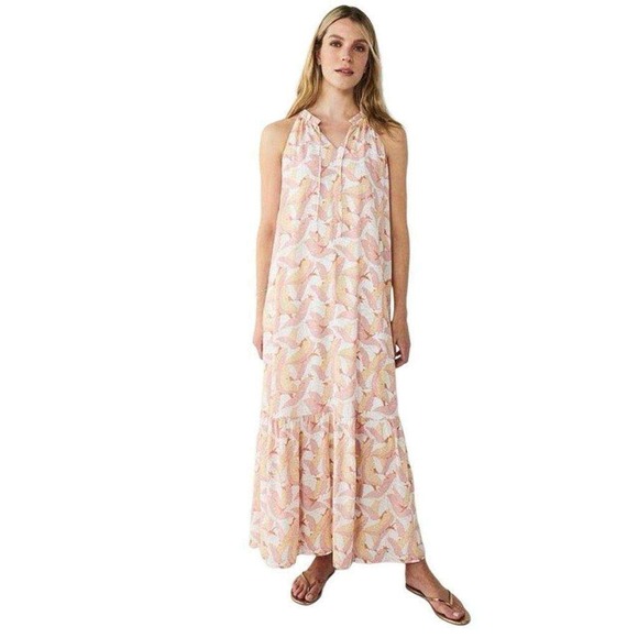 Nine West Dresses & Skirts - Nine West Palm Print Tiered Peasant Ankle Length Maxi Dress N0475